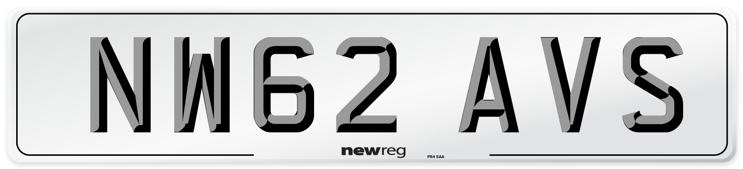 NW62 AVS Number Plate from New Reg